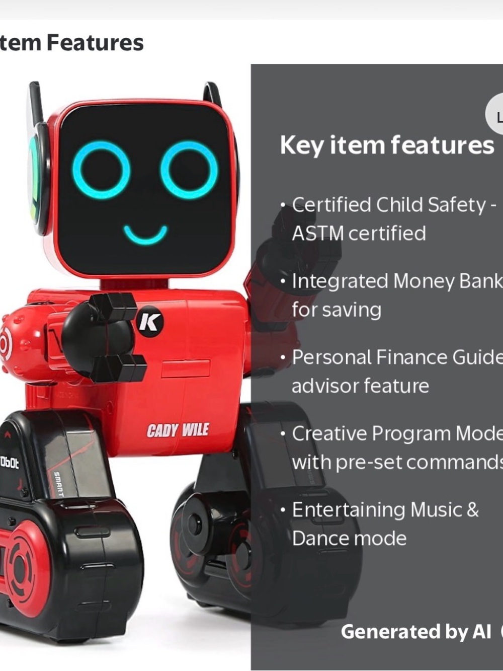 DJI K3 Cady Wile Educational Robot Toy - White and Black - Picture 9 of 12